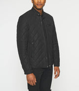 Blouson surchemise matelassé noir MADDISON - IZAC