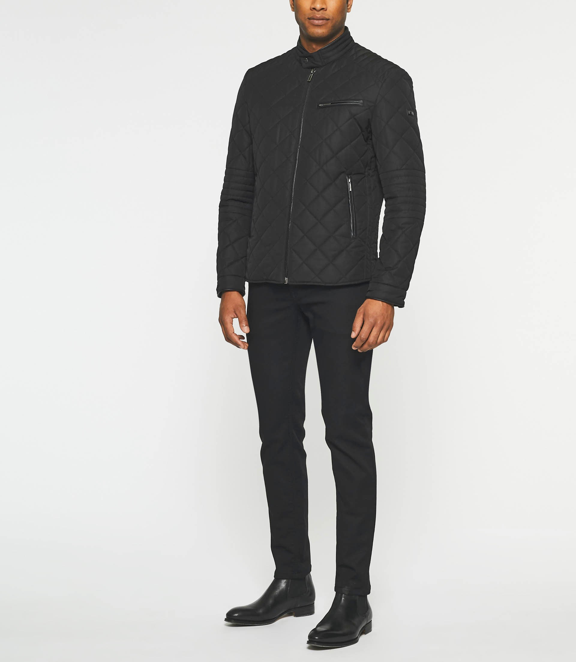 Black quilted overshirt jacket MADDISON