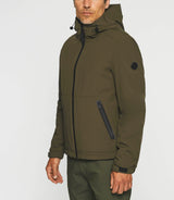 Technical jacket with khaki hood MAHDY