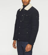 MANI navy velvet quilted jacket