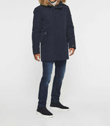 Long hooded parka navy MANOURY