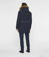 Long hooded parka navy MANOURY