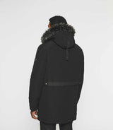 Langer Parka mit Kapuze schwarz MANOURY