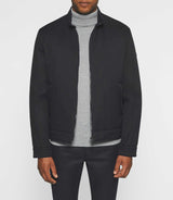 MARCOS navy high collar jacket