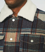 Quilted jacket with blue-gray checks MATISSE