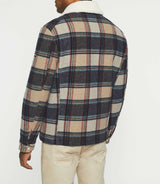 Quilted jacket with blue-gray checks MATISSE