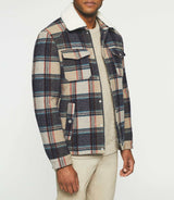 Quilted jacket with blue-gray checks MATISSE