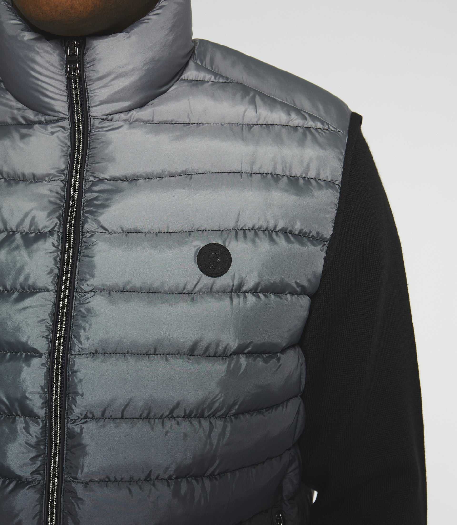 Sleeveless quilted down jacket with black gradient MIO