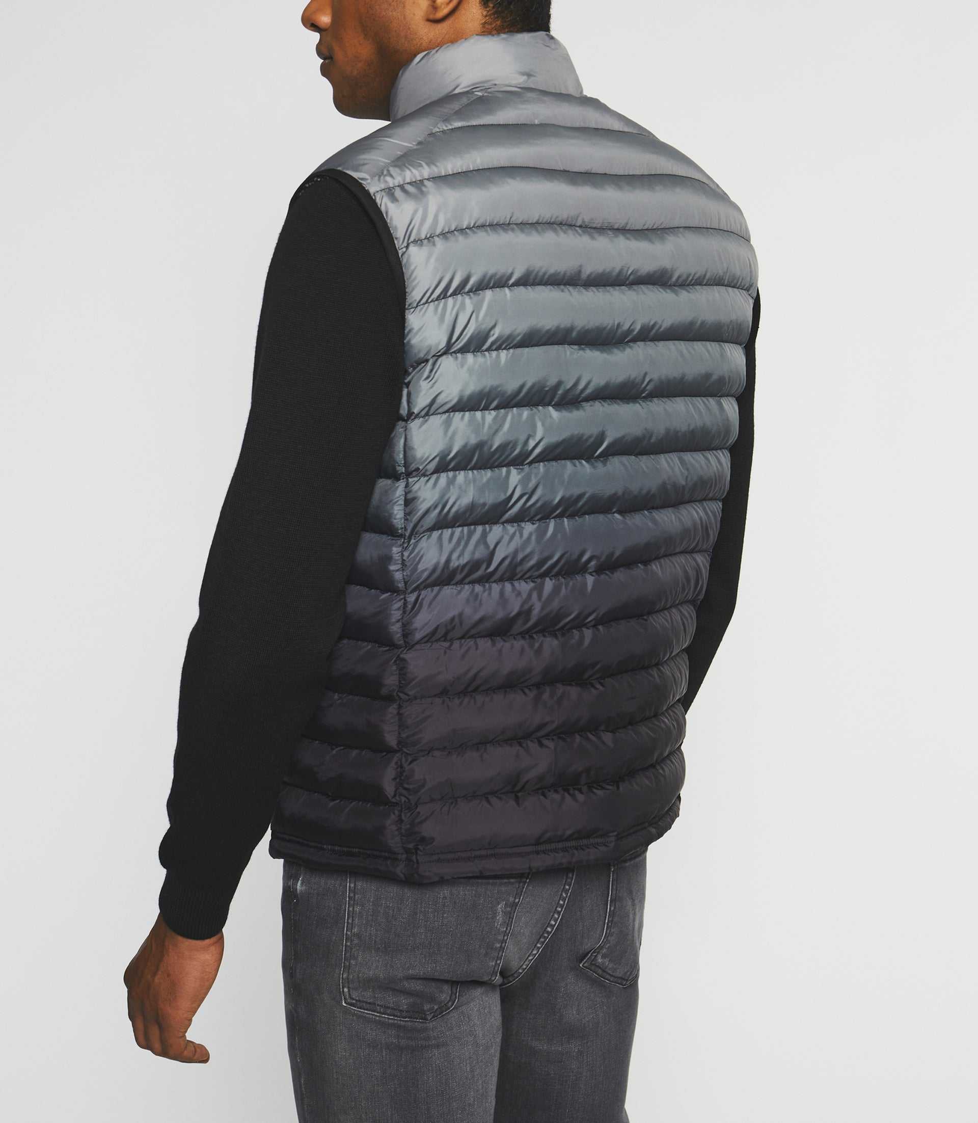 Sleeveless quilted down jacket with black gradient MIO