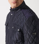 Matelassé Marine Maceo quilted collar quirk jacket