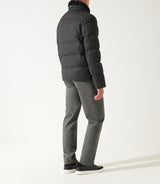 Quilted stand-up collar jacket in anthracite MAJORQUE