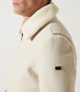 Blouson en laine col sherpa mastic MATHIAS - IZAC