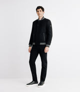 Blouson teddy en laine noir - IZAC