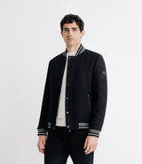 Blouson teddy en laine noir - IZAC