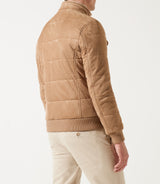 MEMPHIS beige quilted teddy jacket