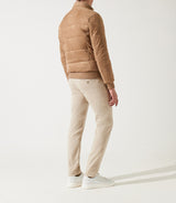 MEMPHIS beige quilted teddy jacket