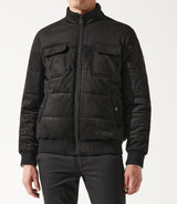 Blouson teddy matelassé noir MEMPHIS - IZAC