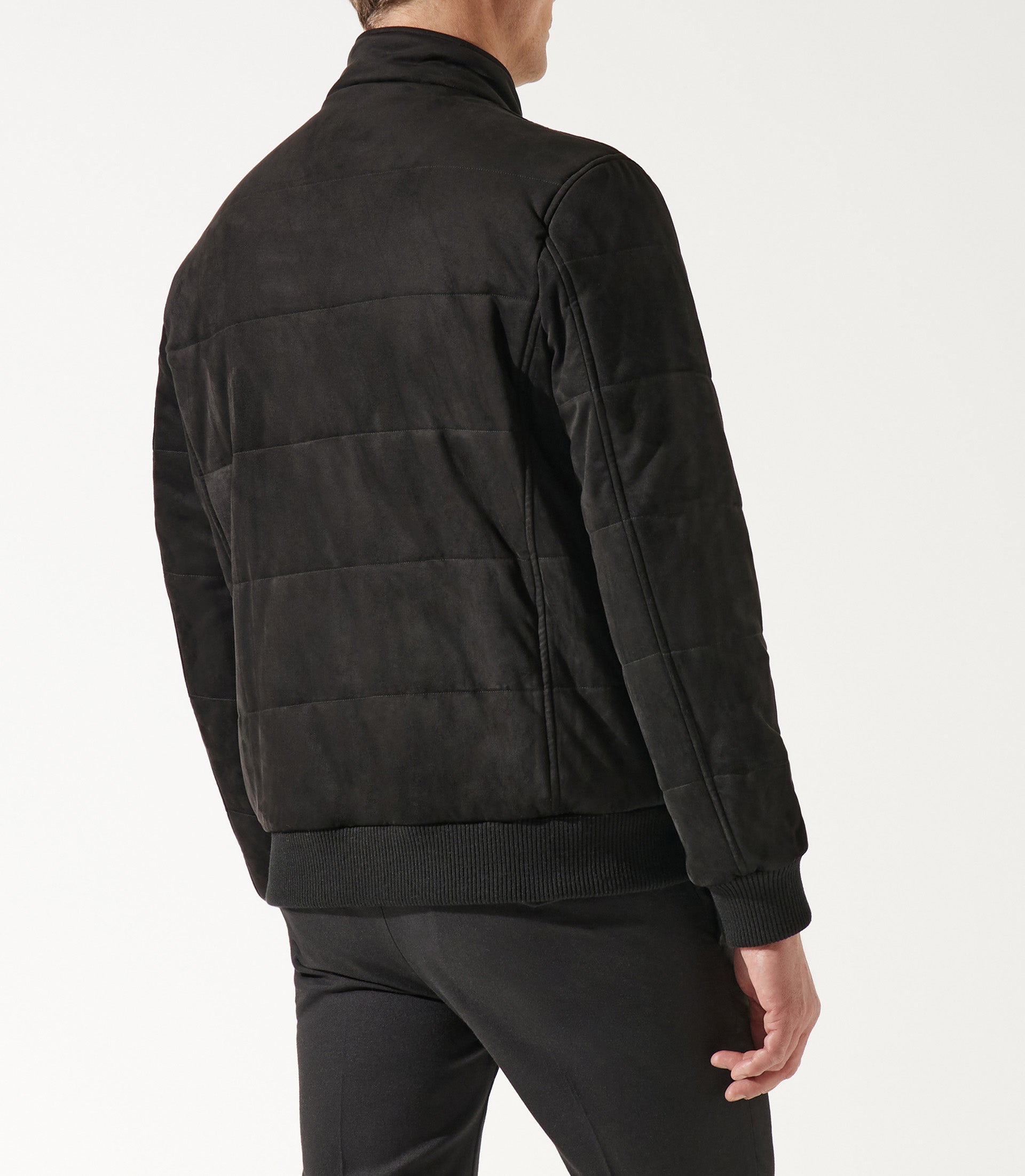 MEMPHIS black quilted teddy jacket