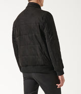 MEMPHIS black quilted teddy jacket