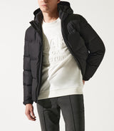 Quilted padded jacket with hood, black MEXICO