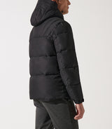 Quilted padded jacket with hood, black MEXICO