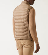 Midoribt beige neck -up -in -collar jacket.