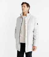 Long parked parka with crush hooded