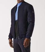 Navy teddy wool jacket MOSCOW