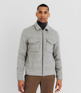 Blouson en laine gris