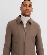 Blouson en laine taupe