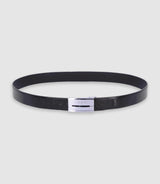 Ceinture en cuir réversible et ajustable noire - IZAC