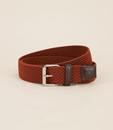 Ceinture tressée orange foncé