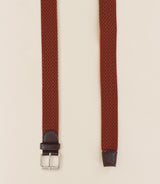 Ceinture tressée orange foncé