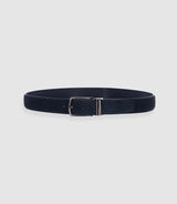 Ceinture en cuir 35mm ajustable marine CHANCE - IZAC