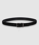 Ceinture en cuir 35mm ajustable noire CHANCE - IZAC