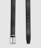 Ceinture avec boucle et gravure noire