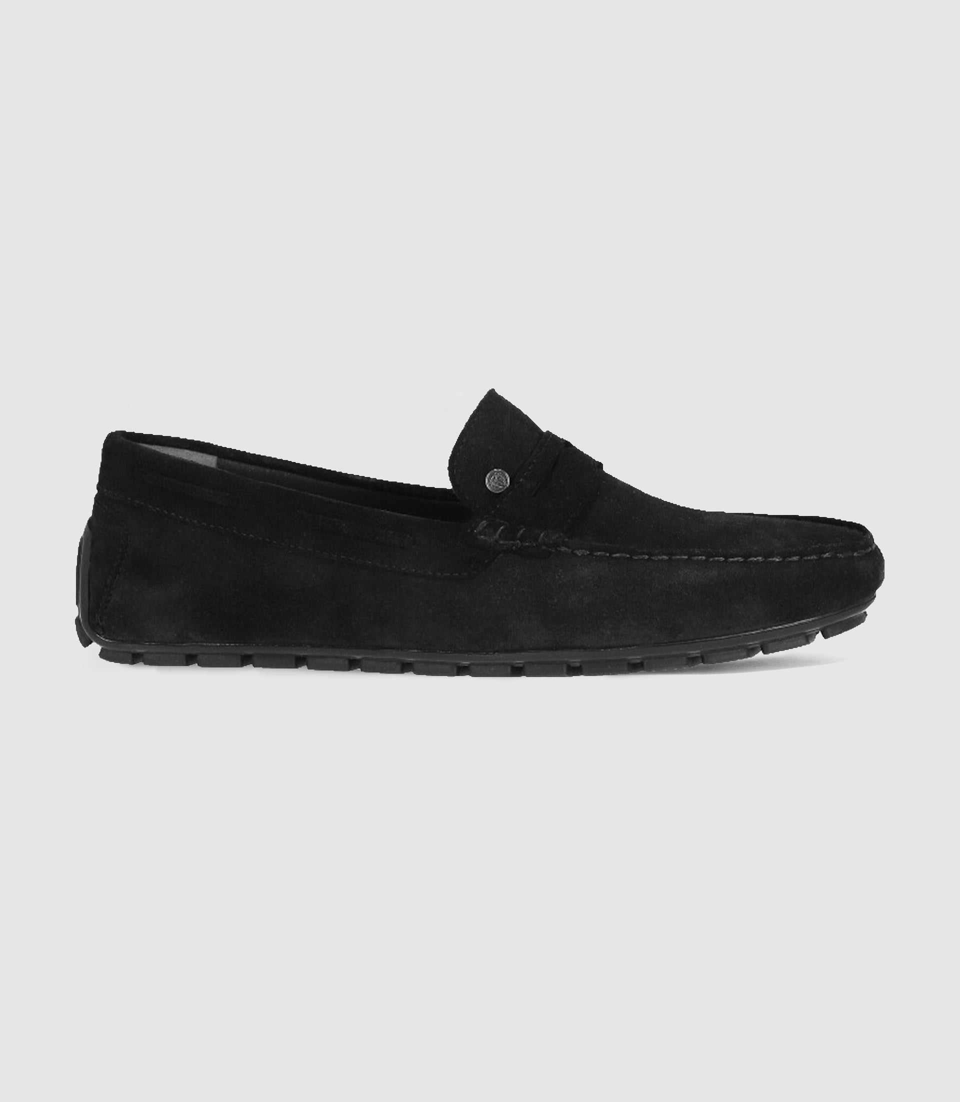 Mocassins en velours noir - IZAC