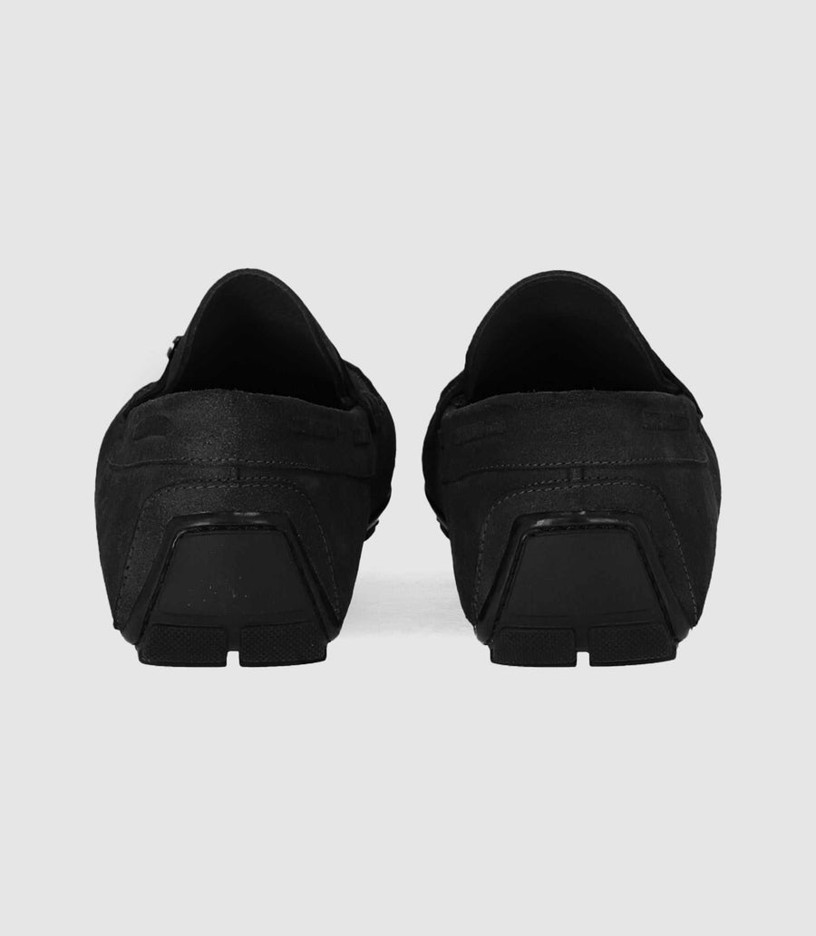 Black velvet loafer EROS