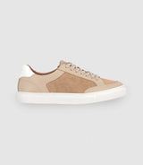 Sneakers en cuir beige - IZAC