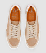 Beige leather sneakers