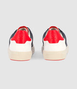 Sneakers en cuir avec blason marine - IZAC