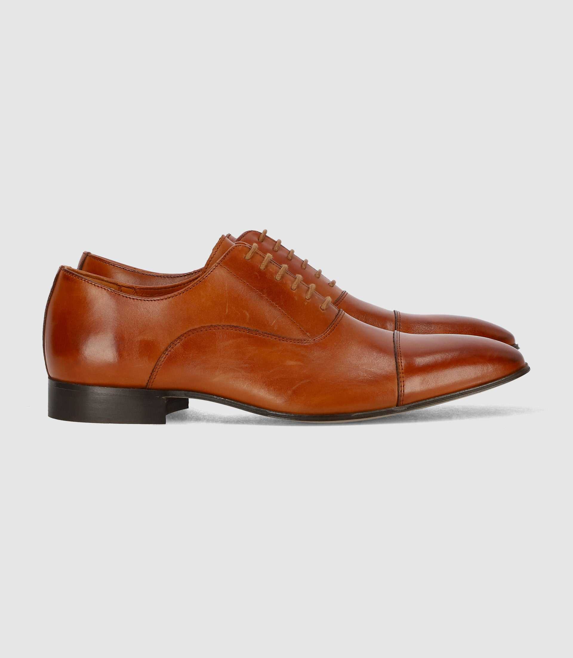 Chaussures richelieu en cuir marron - IZAC