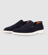 Marine suede moccasins