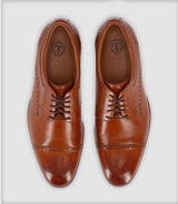 Chaussures derby en cuir marron