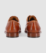 Brown leather derby shoes