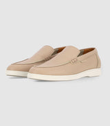 Mocassins en cuir beige