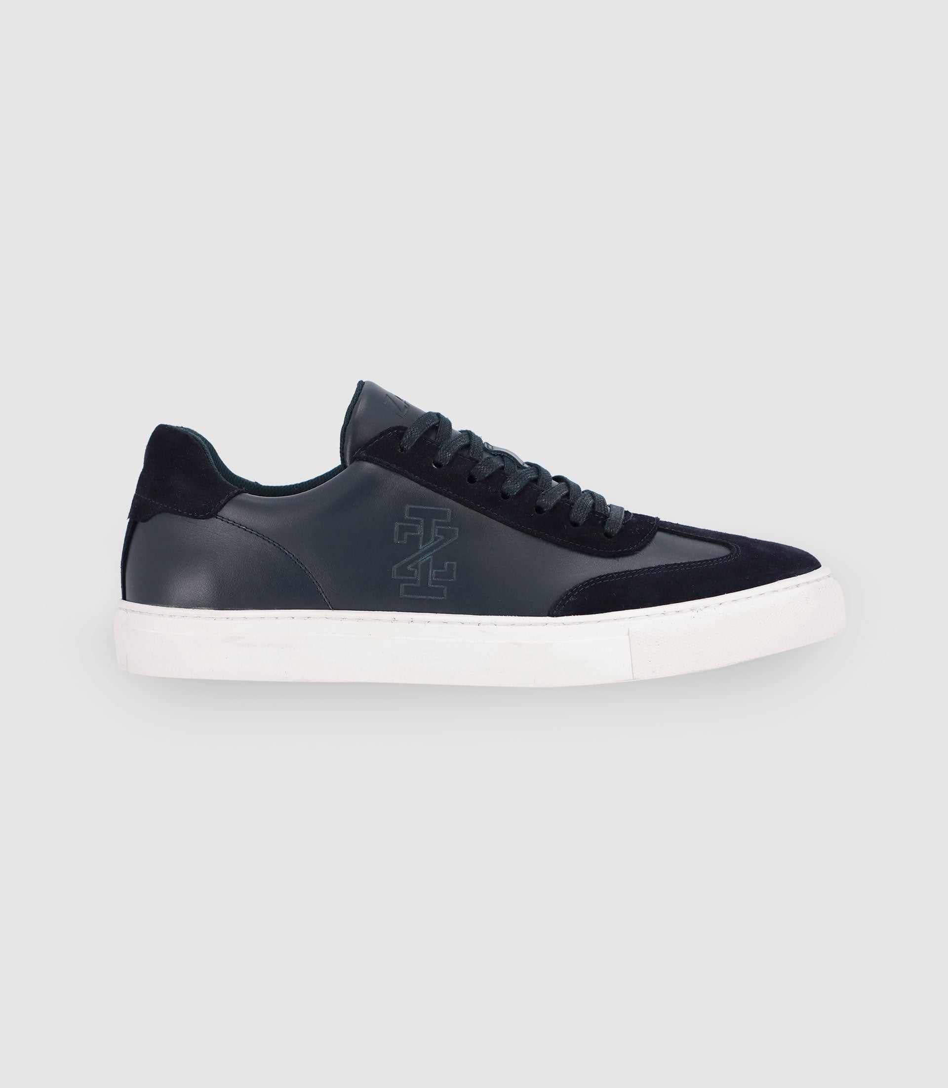 Marine leather lace sneakers