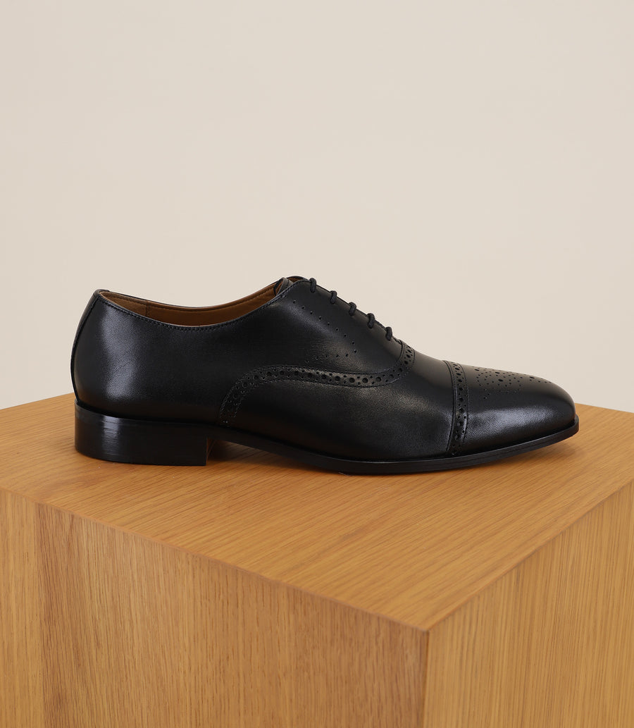 Black derby shoes