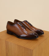 Chaussures richelieu en cuir marron