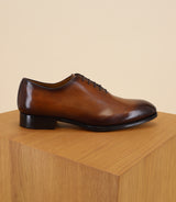 Chaussures richelieu en cuir marron